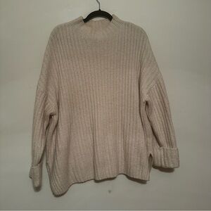 Old Navy Tunic Length Cream Sweater